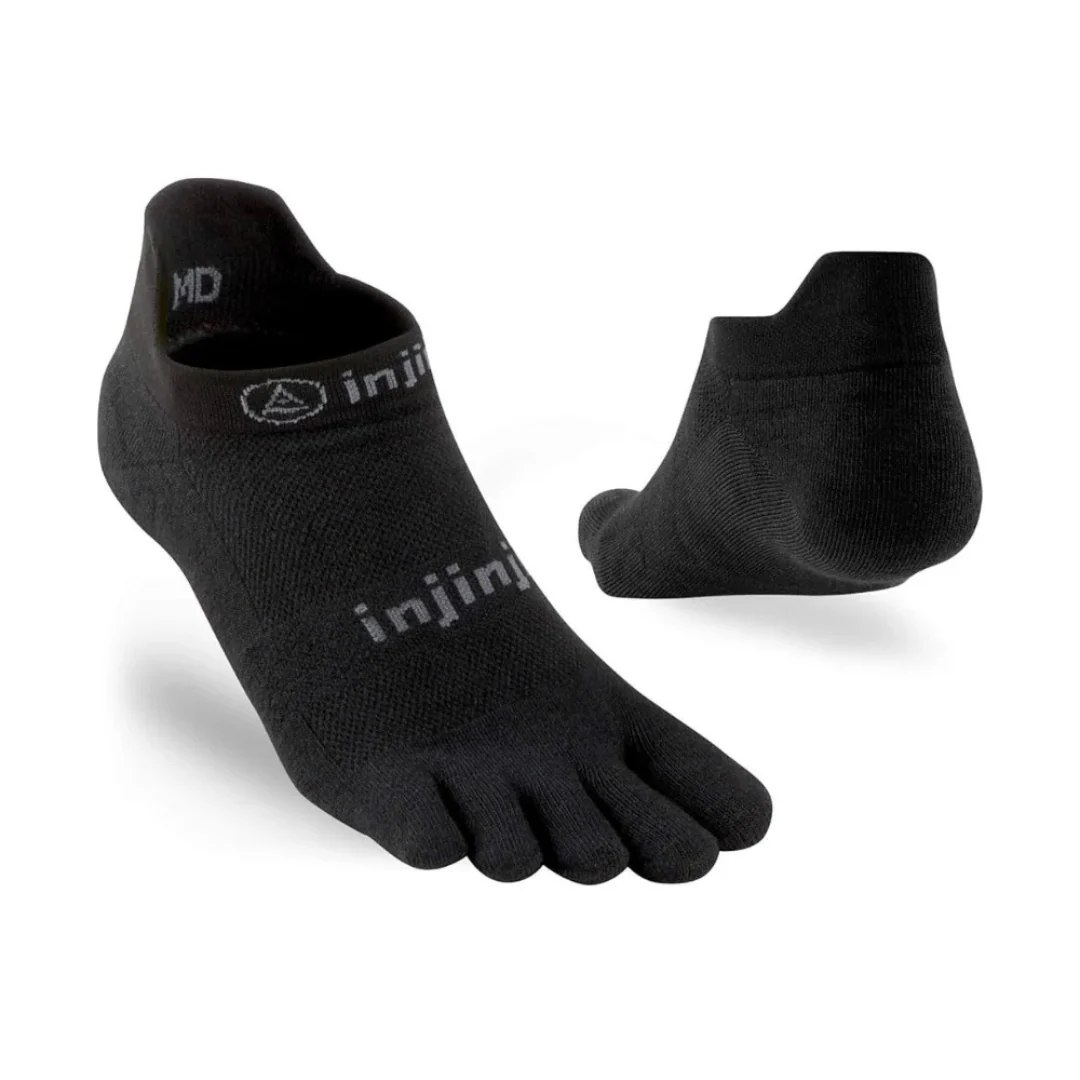 Injinji RUN Lightweight (Ultra-Thin) Tå-sokker Sort (No show)