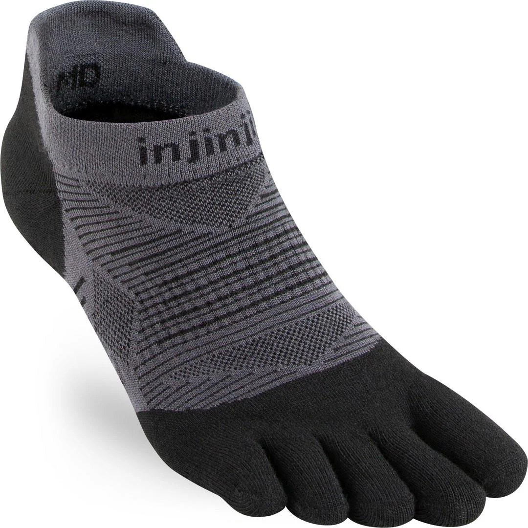 Injinji RUN Lightweight (Ultra-Thin) Tå-sokker Grå/Sort (No show)